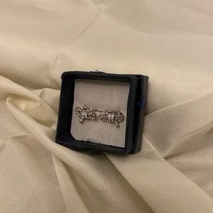 Swarovski life long bow earrings (valentines day collection), rhodium plated